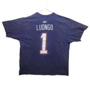 Reebok Vancouver Canucks Luongo Navy Blue T Shirt XL NHL Hockey Logo Jersey Tee